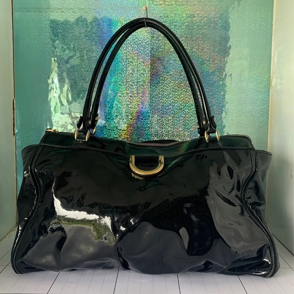 Gucci Handbags - Gucci Patent D Ring Abbey Satchel
